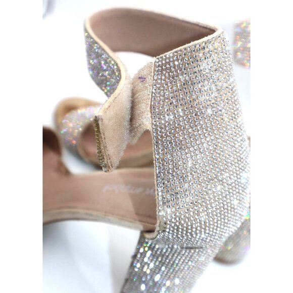 Jeffrey Campbell Glitter Block Heel Ankle Stap Glam Night Out Party Urban Chic - Picture 8 of 12